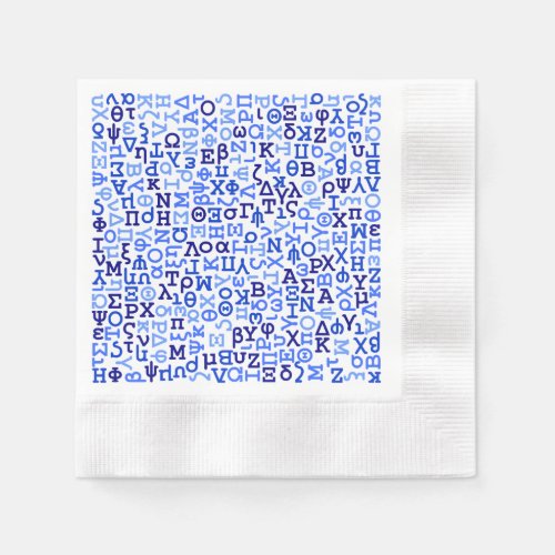 Greek alphabet paper napkins