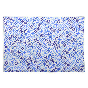 Greek alphabet placemat