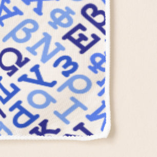 Greek alphabet scarf