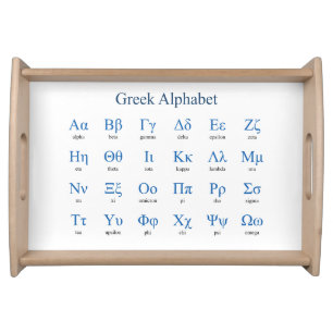 Greek Alphabet Serving Tray