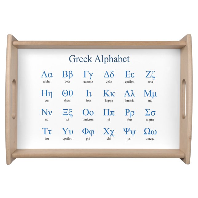 Greek Alphabet Serving Tray (Front)