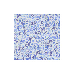 Greek alphabet stone magnet