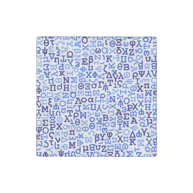 Greek alphabet stone magnet (Front)