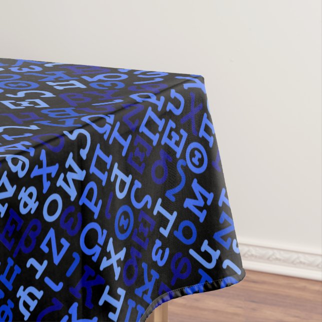 Greek alphabet tablecloth (In Situ)