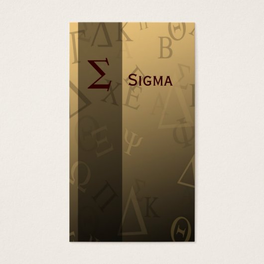 Greek alphabets profile card (Front)