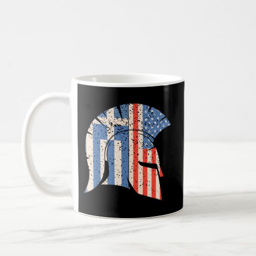 Greek American Spartan Usa Greece Flag Coffee Mug