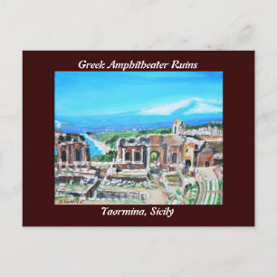 Greek Amphitheater Ruins Postcard