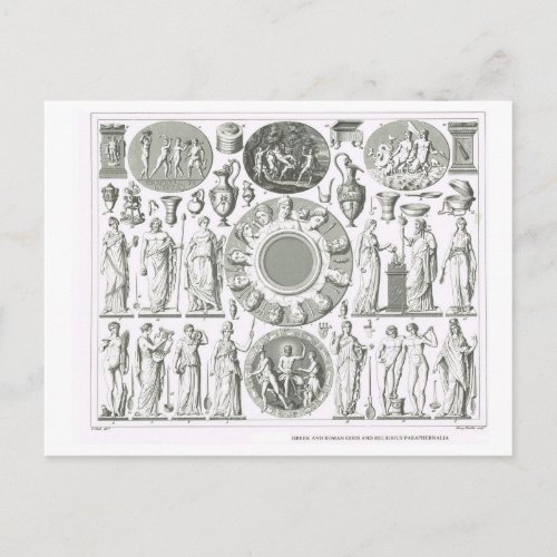 Greek and Roman gods Postcard