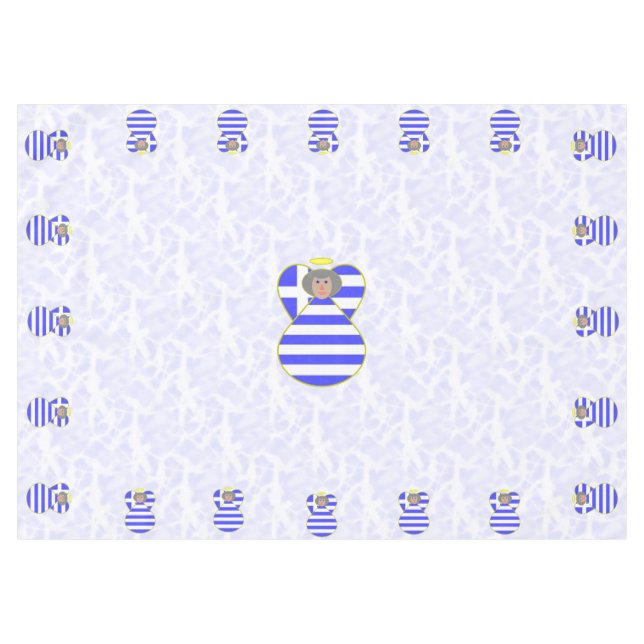 Greek Angel Gray Hair Dressed in Flag Tablecloth (Front (Horizontal))