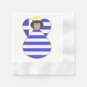 Greek Angel with Black Hair Napkins