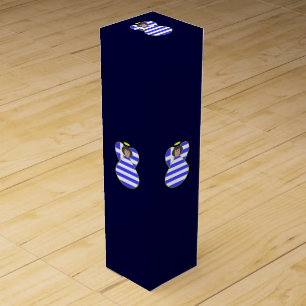 Greek Angel with Black Hair Wine Gift Box