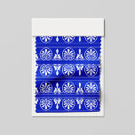 Greek Arabesque Mediterranean Pattern Blue Fabric