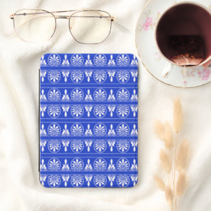 Greek Arabesque Mediterranean Pattern Blue Kindle Cover