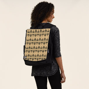 Greek Arabesque Mediterranean Pattern Brown Backpack