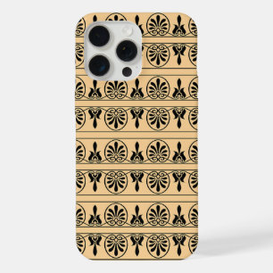 Greek Arabesque Mediterranean Pattern Brown iPhone 15 Pro Max Case