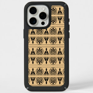 Greek Arabesque Mediterranean Pattern Brown iPhone 15 Pro Max Case