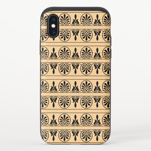 Greek Arabesque Mediterranean Pattern Brown Uncommon iPhone Case (Back)