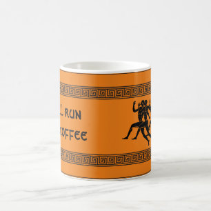 Greek Art - Will Run for Coffee Mug