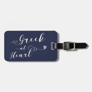 Greek At Heart Luggage Tag Template, Greece