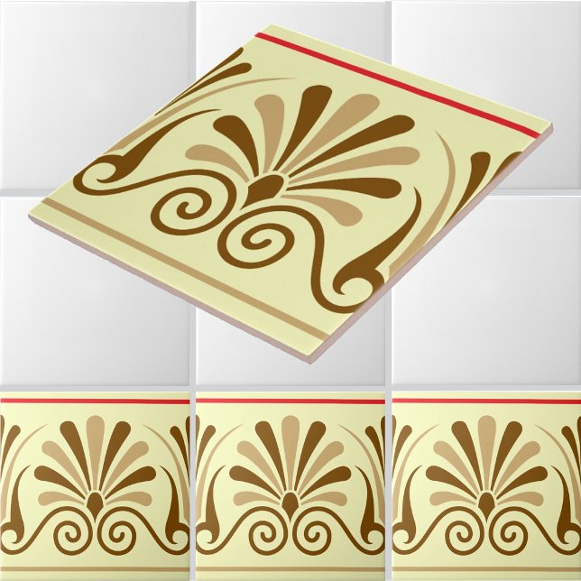Greek Athens Customizable Colors Frieze Pattern Ceramic Tile (Creator Uploaded)