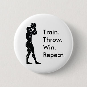 Greek Athlete Basketball Winning Formula Pinback Button