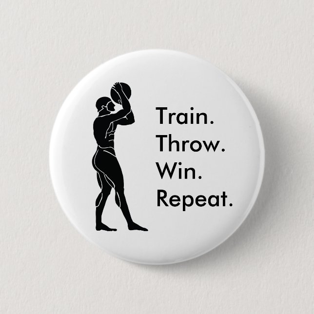 Greek Athlete Basketball Winning Formula Pinback Button (Front)
