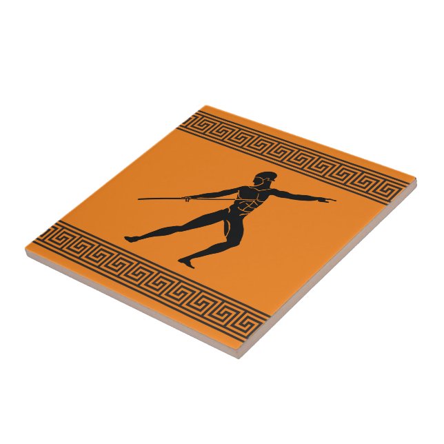 Greek Athlete Spear Tile (Side)