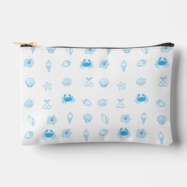 Greek Beach Minimalist Accessory Pouch (Front)