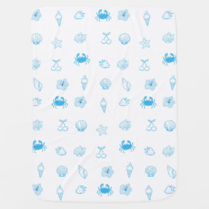 Greek Beach Minimalist Baby Blanket