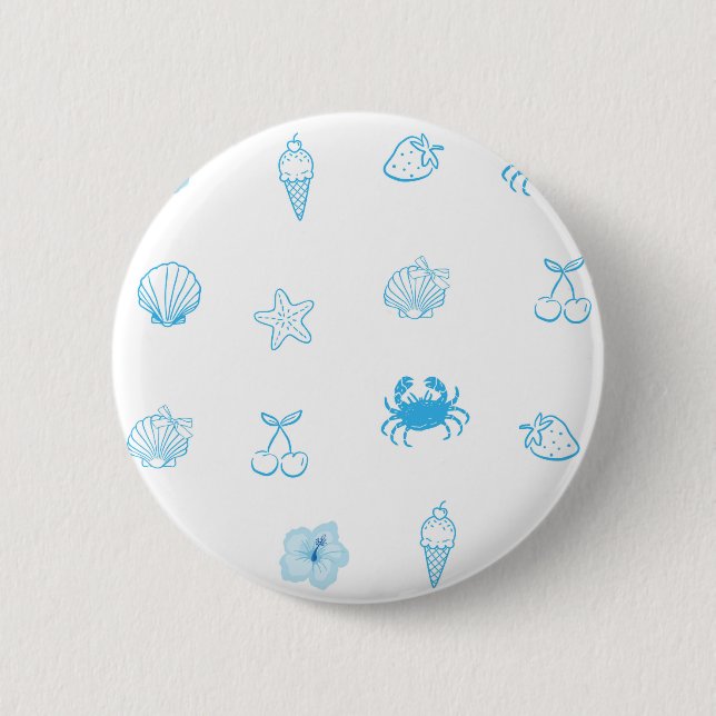 Greek Beach Minimalist Button (Front)