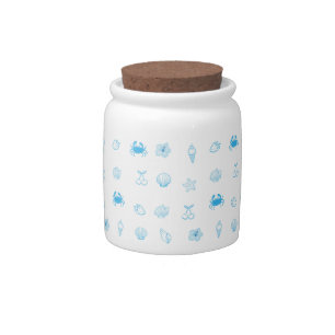 Greek Beach Minimalist Candy Jar