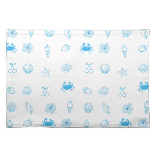 Greek Beach Minimalist Cloth Placemat