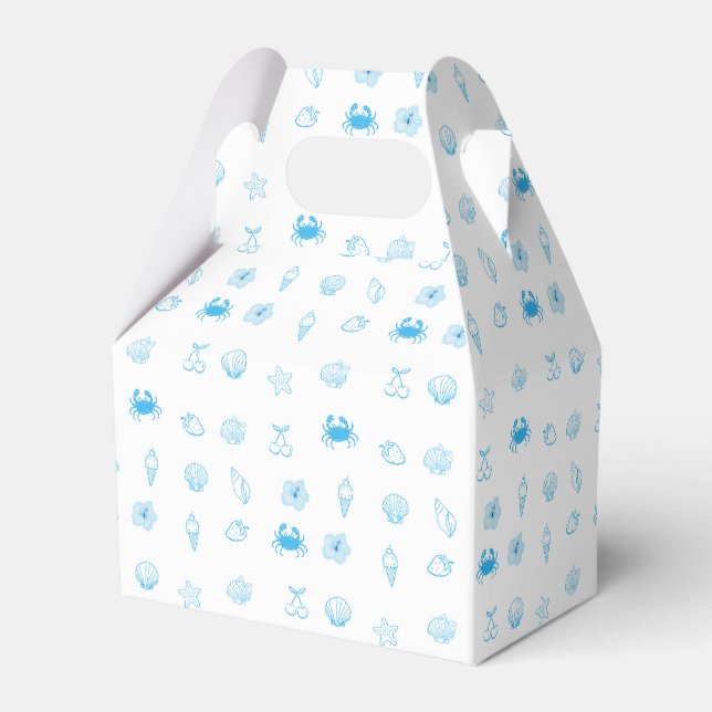 Greek Beach Minimalist Favor Boxes (Front Side)