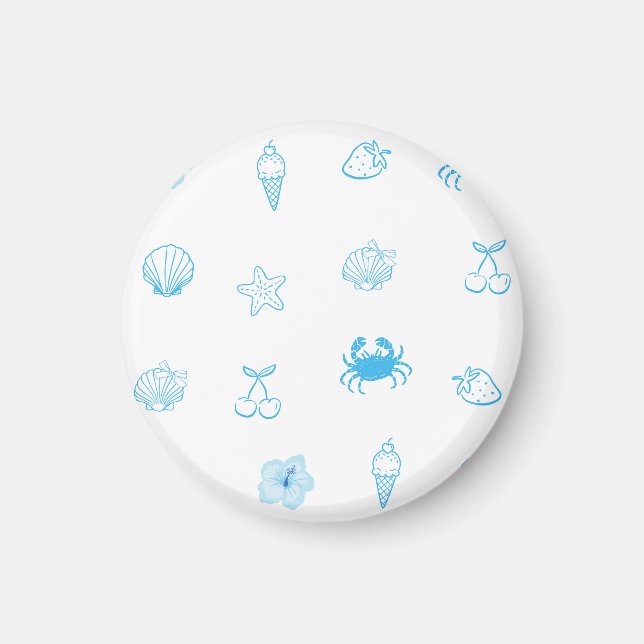 Greek Beach Minimalist Magnet (Front)