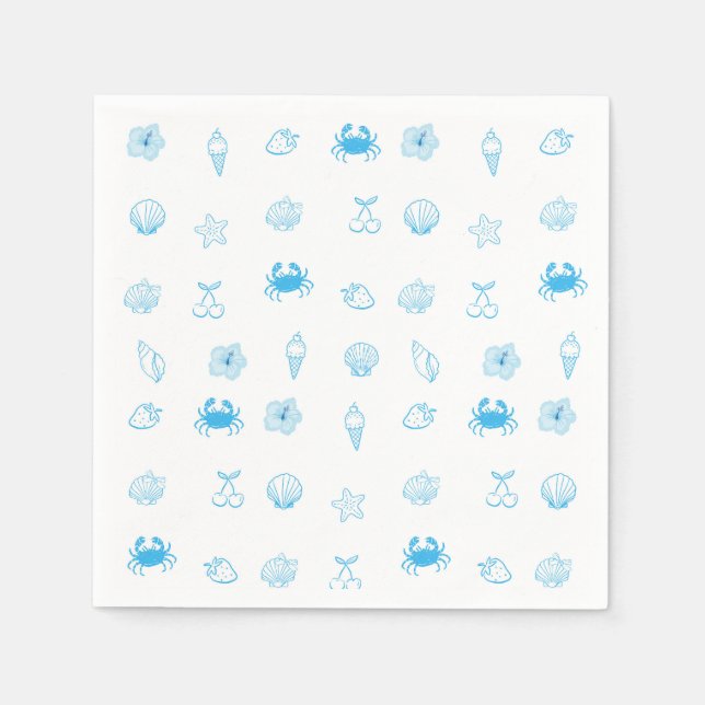 Greek Beach Minimalist Napkins (Front)