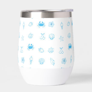 Greek Beach Minimalist Thermal Wine Tumbler