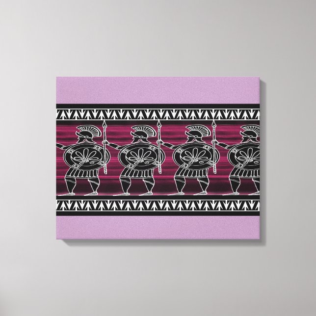 Greek Black Figure Guard Canvas Print (Front)