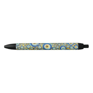 Greek Blue Glass Evil Eye Amulet Pattern Pen