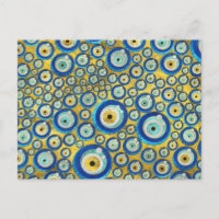 Greek Blue Glass Evil Eye Amulet Pattern