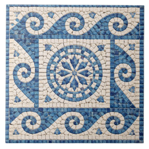 Greek Blue Mosaic – Mediterranean Ceramic Tile