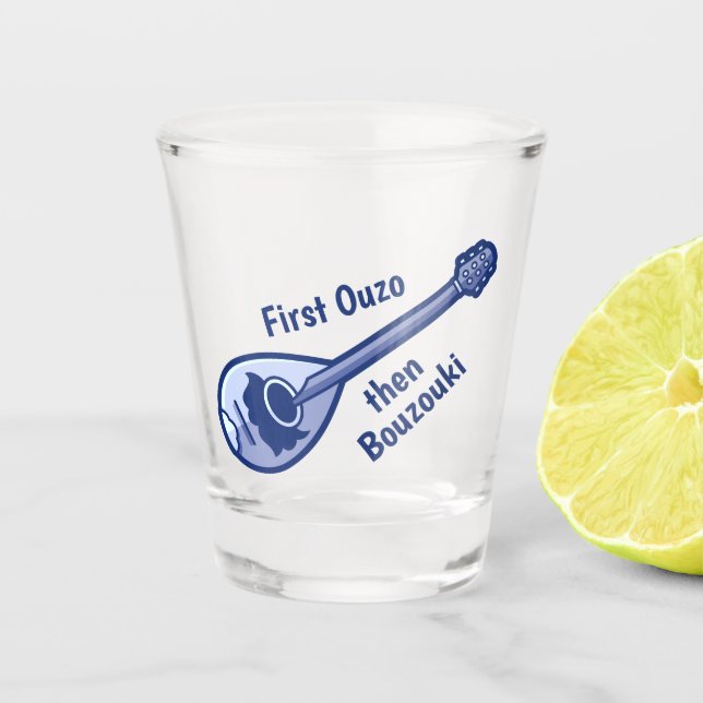 Greek Bouzouki Shot Glass (Front)