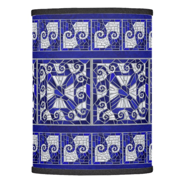 Greek Broken Tile Mosaic Art Border Lamp Shade (Front)