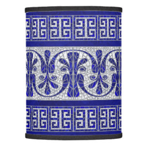 Greek Broken Tile Mosaic Art Border Lamp Shade