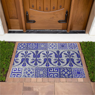 Greek Broken Tile Mosaic Art Doormat