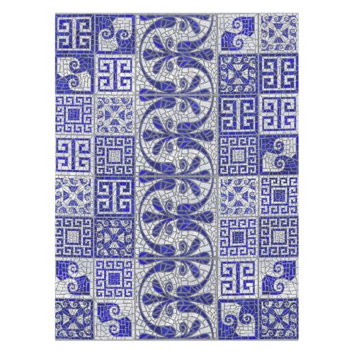 Greek Broken Tile Mosaic Art  Tablecloth