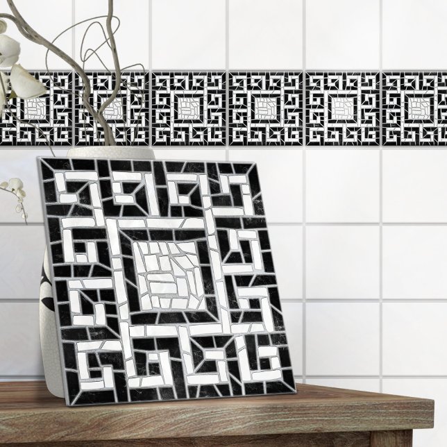Greek Broken Tile Mosaic Black Marble (Creator Uploaded)