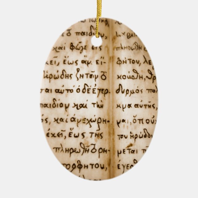 Greek Characters Ceramic Ornament (Front)