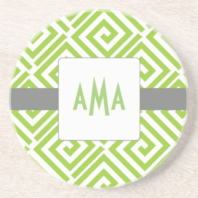 Greek Chic Coaster-Choose Your Colors Coaster (Front)