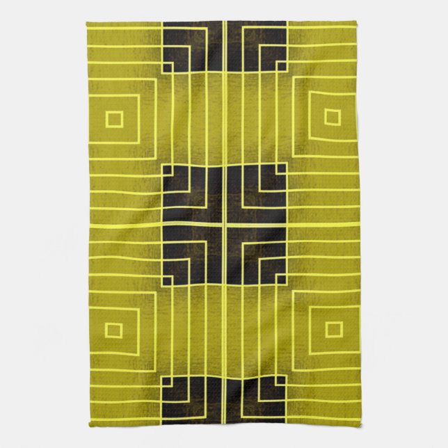 Greek Chic Towel-Yellow Towel (Vertical)
