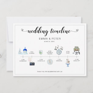 Greek Church Wedding Day Timeline  Program